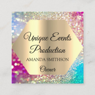 Professional Event Wedding Planner Influencer Blog Square Business Card