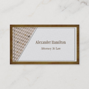 Professional Executive Mahogany Argyle Check Business Card
