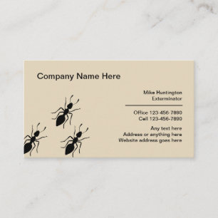 Professional Exterminator And Pest Control Business Card