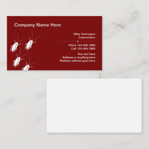 Professional Exterminator And Pest Control Service Business Card