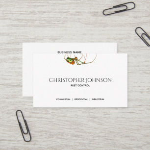 Professional Exterminator Pest Control Custom Logo Business Card