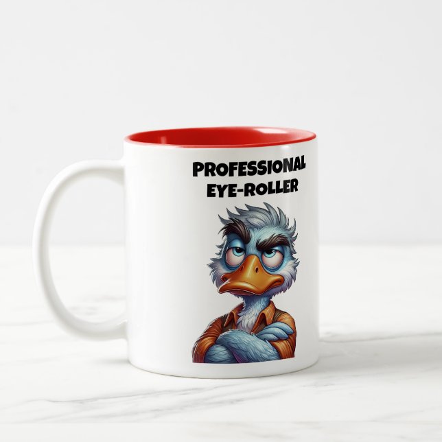 Professional Eye Roller Two-Tone Coffee Mug (Left)