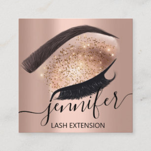 Professional Eyelash Extension Makeup Artist Vips Square Business Card