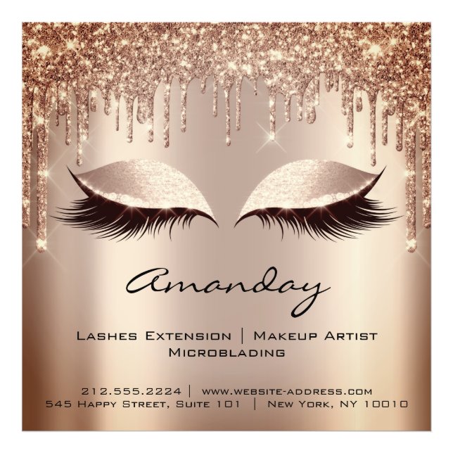 Professional Eyelash Extension Micorblading Wax Photo Print (Front)