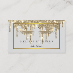 Professional Eyelashes Makeup Artist Black Business Card