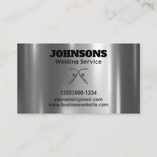 Professional Fabricator Welding Service Business Card (Front)
