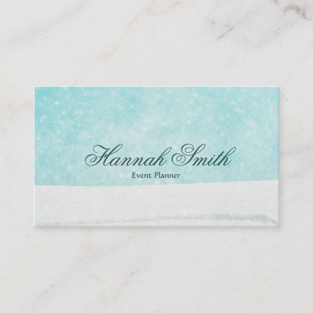 Professional faux glamourous modern elegant plain  business card (Front)