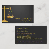 Professional Faux Gold & Black Lawyer