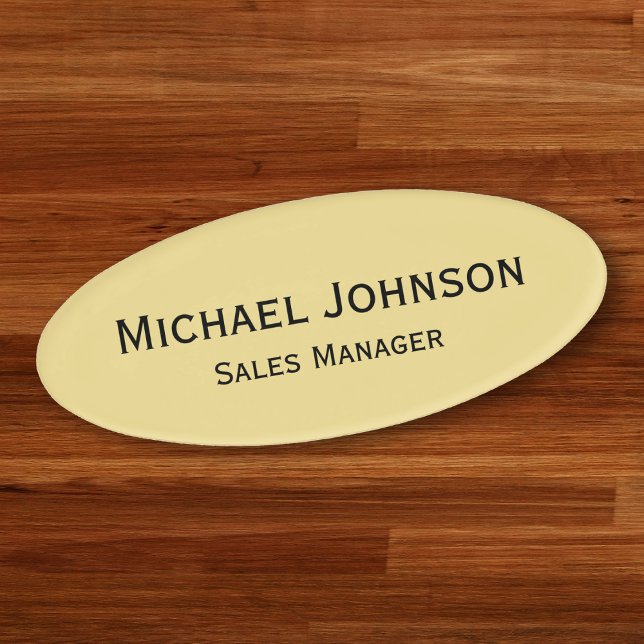 Professional Faux Gold Office Business Magnetic Name Tag (Professional Faux Gold Office Business Magnetic Name Tag)