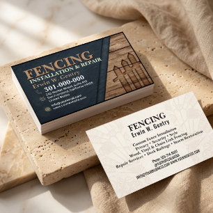 Professional Fence Installation & Repair Services Business Card