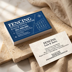 Professional Fence Installation & Repair Services Business Card