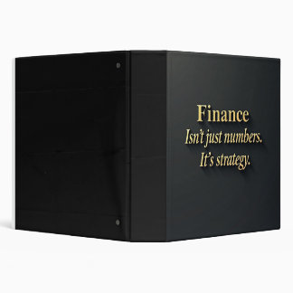 Professional Finance Strategy Quote Elegant Gold  Binder