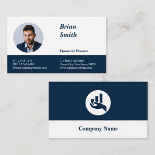 Professional Financial Planner Blue Business Card
