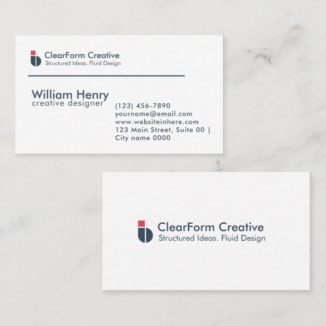 Professional First Impression Modern Corporate  Business Card (Front/Back)