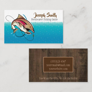 Professional Fishing Guide Service Business Card