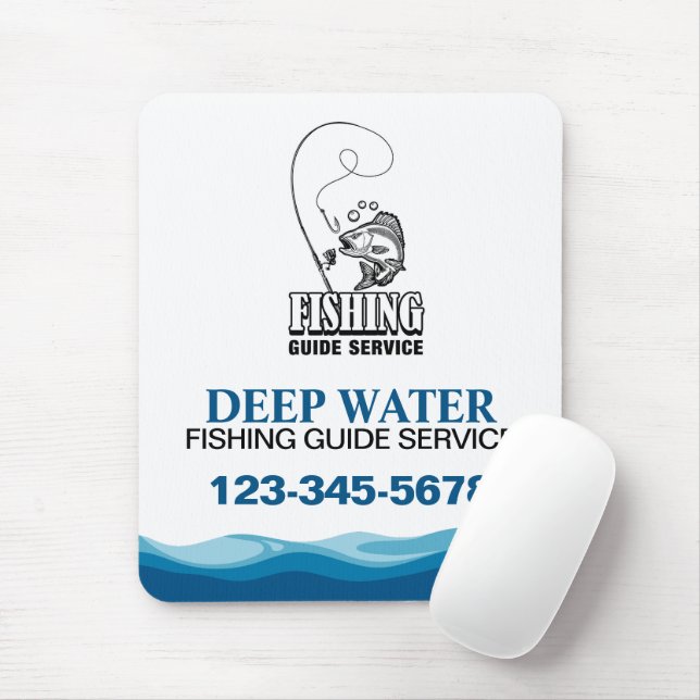Professional Fishing Guide Service Mouse Pad (With Mouse)