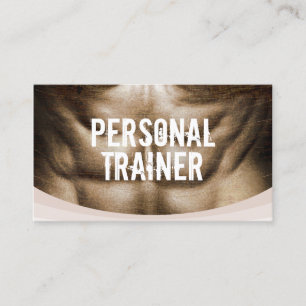 Professional Fitness Personal Trainer Business Card