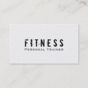 Professional Fitness Personal Trainer Simply White Business Card