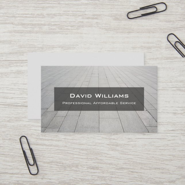 Professional Flooring and Tiler Business Card (Front/Back In Situ)