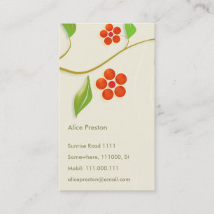 Professional Florist Business Card