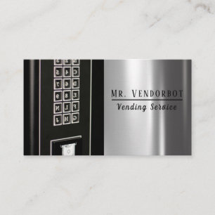 Professional Food Vending Machine Service Business Card