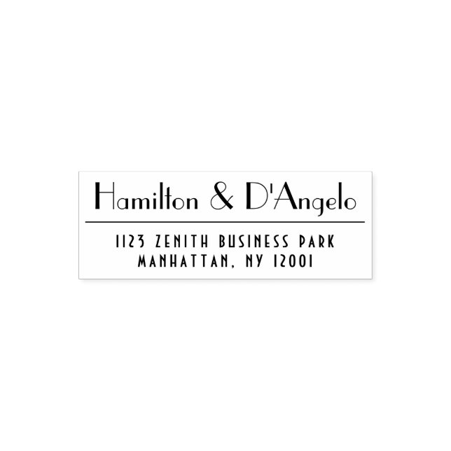 Professional Formal Business Return Address Self-inking Stamp (Design)