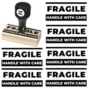 Professional Fragile Marker Handle with care Rubber Stamp
