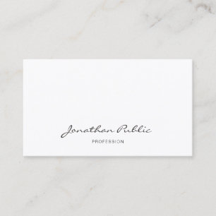 Professional Freehand Script Elegant Modern Chic Business Card