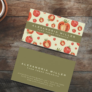 Professional Fruit & Vegetable Red Tomatoes Business Card