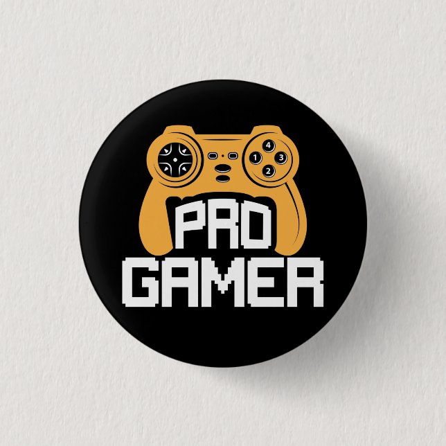 Professional Gamer 1 Inch Round Button (Front)