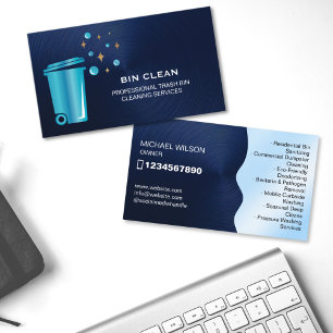 Professional Garbage Bin Cleaning Trash Can Wash Business Card