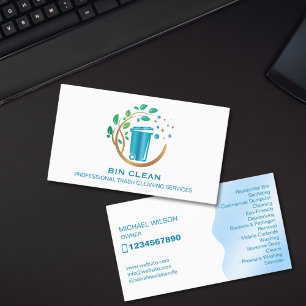 Professional Garbage Bin Cleaning Trash Can Wash Business Card