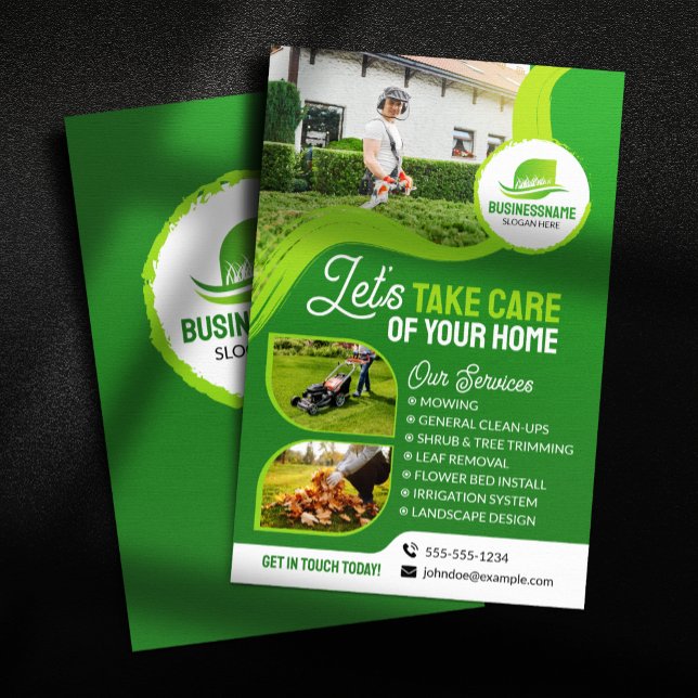 Professional Gardening Landscaping Lawn Care Mow Flyer (Creator Uploaded)