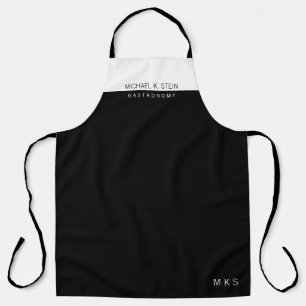 Professional (gastronomy) half-black half-white apron