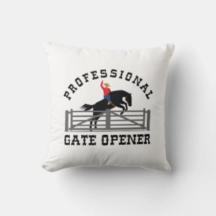 Professional Gate Opener Throw Pillow