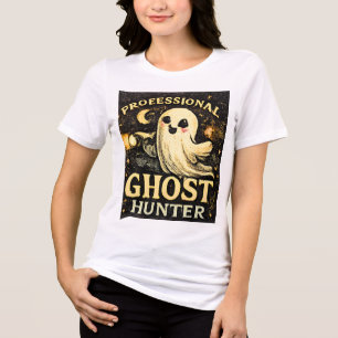 Professional Ghost Hunter Funny Halloween Graphic Tri-Blend Shirt