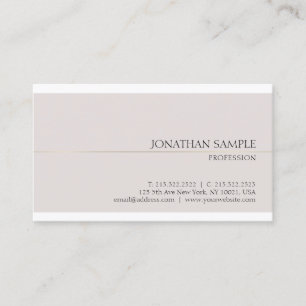 Professional Glamourous Design Chic Plain Luxury Business Card