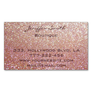Professional glamourous elegant glittery Magnetic business card