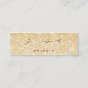 Professional glamourous modern elegant plain bokeh mini business card