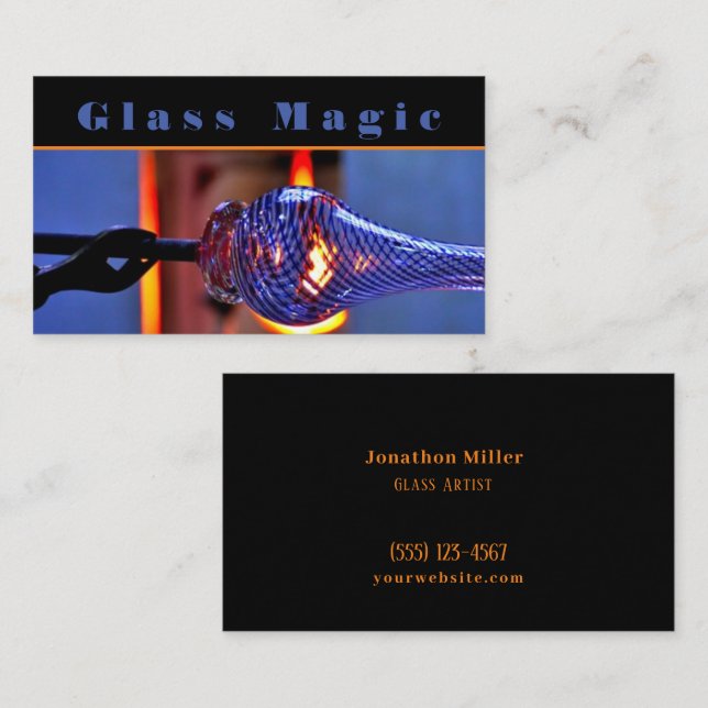 Professional Glass Blower Glasssmith Business Card (Front/Back)
