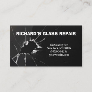 Professional Glass Repair Service Business Card