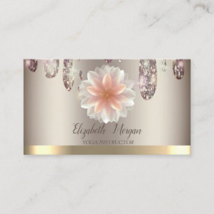 Professional Glitter Drips,Lotus Business Card