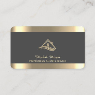 Professional Glitter House Roof Brush Grey Business Card