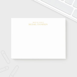 Professional Gold and White Post-it Notes