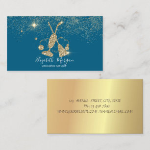 Professional Gold Confetti Vacuum cleaner,Broom Business Card