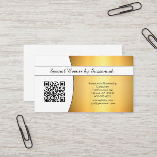 Professional Gold Flare Custom QR Code Business Card