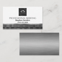 Professional Gold Roofing Shingles Construction Bu Business Card