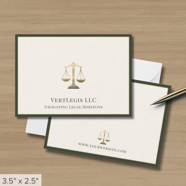 Professional Gold Scales of Justice Logo Card (Creator Uploaded)