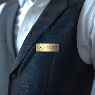 Professional Gold Stainless Steel Metal Name Tag
