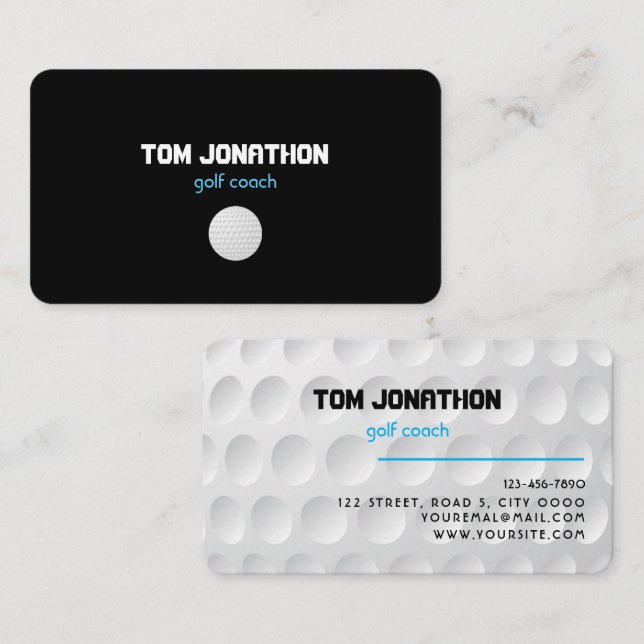 Professional Golf Coach Business Card (Front/Back)